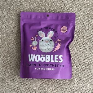 NEW The Woobles Jojo the bunny rabbit Crochet Kit for Beginners white